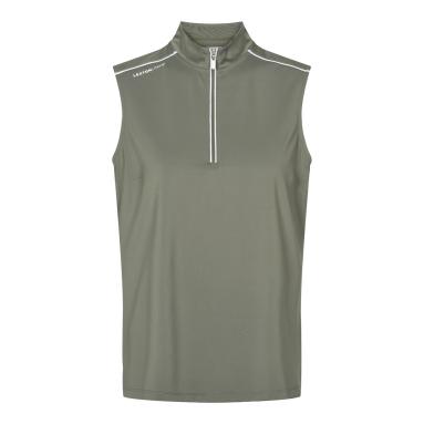 Amelia Polo i moss green fra Lexton Links, dame golfpolo uden ærmer