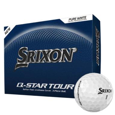 Æske med Srixon Q-STAR Tour golfbolde, 12 stykker, fra Lexton Links